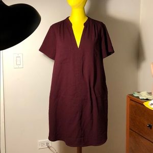 Maroon Shift Dress